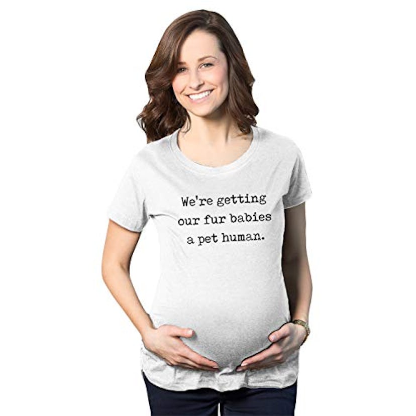 “We’re Getting Our Fur Baby a Pet Human” Baby Announcement Shirt 