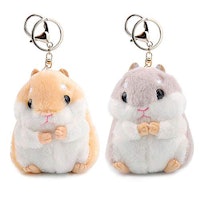 RAYNAG Plush Hamster Keychains - 2 Pack