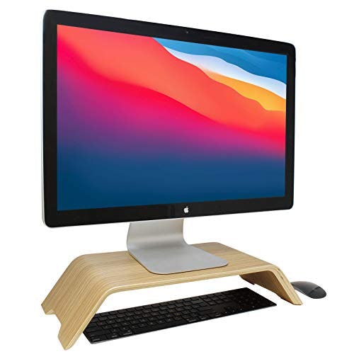 humancentric wood monitor stand and computer riser for desk