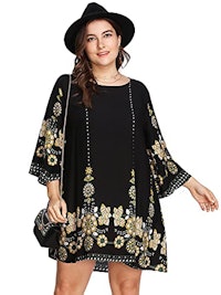 Romwe Women's Plus Size Boho Beach Dress