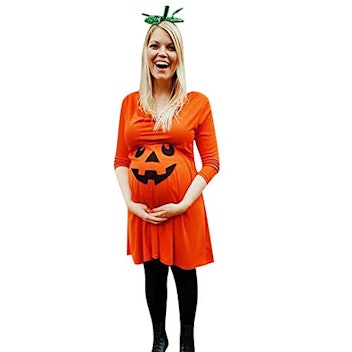 Jack-O-Lantern Dress Pregnancy Costume