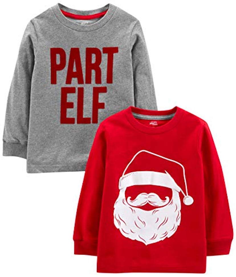 Simple Joys by Carter's Toddler's Long-Sleeve Christmas Tees (2-pack)