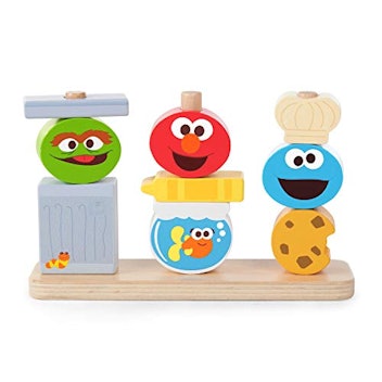 Bright Starts Sesame Street Wooden Stacking Toy