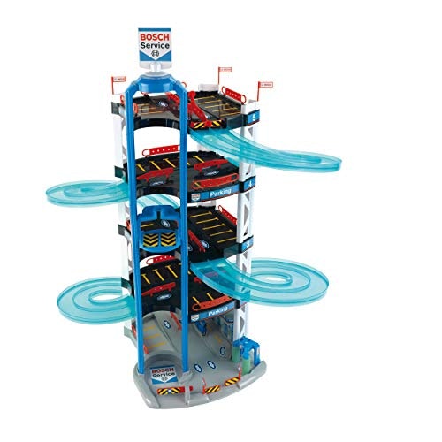 5 Level Kids Modern Garage Tower Lift Multilevel Driveway Accessories Set Toy 