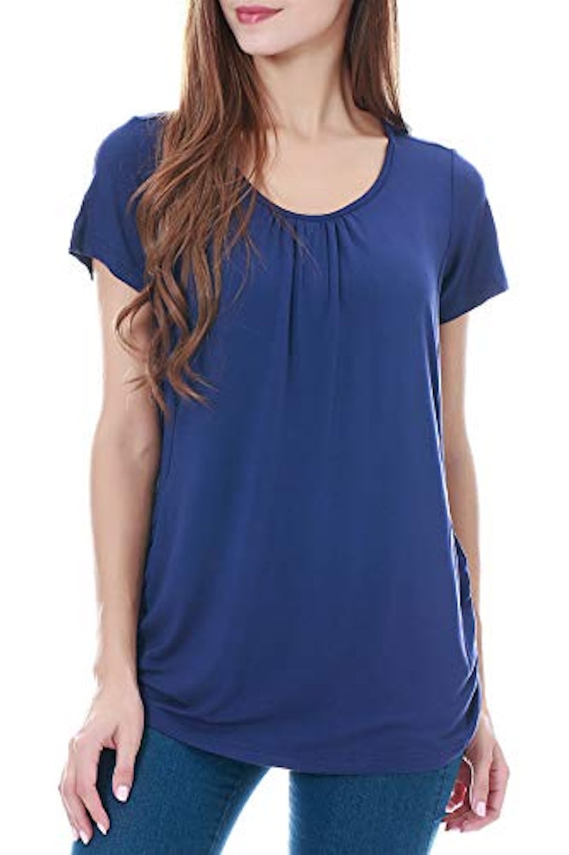 Smallshow Short-Sleeve Modal Nursing Top