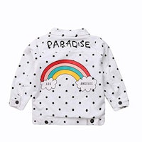 MA&BABY Black and White Toddler Jean Jacket