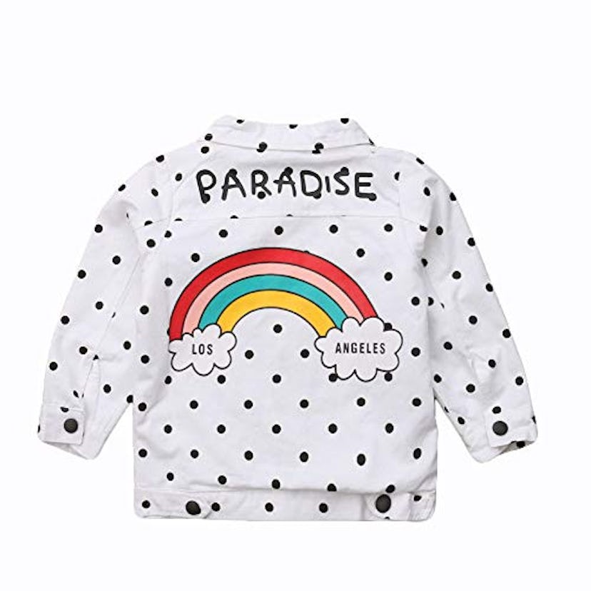 MA&BABY Black and White Toddler Jean Jacket