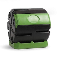 Hot Frog FCMP Outdoor 37 Gallon Chamber Quick Curing Rolling Compost Tumbler Bin for Soil