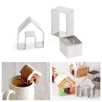 3 Piece Mini Ginger House Stainless Steel Cookie Cutter