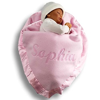 Custom Catch Personalized Baby Blanket for Girls