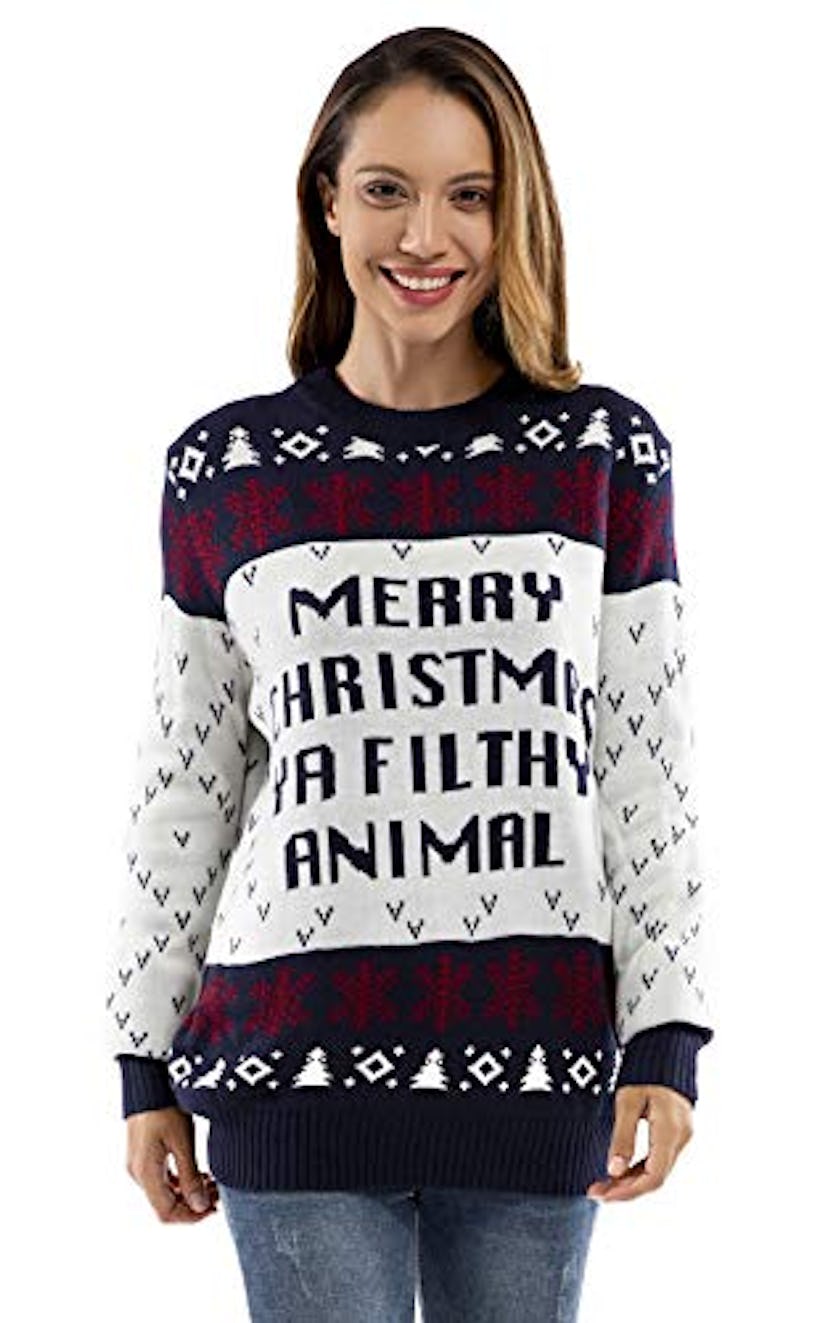 'Merry Christmas Ya Filthy Animal' Christmas Sweater