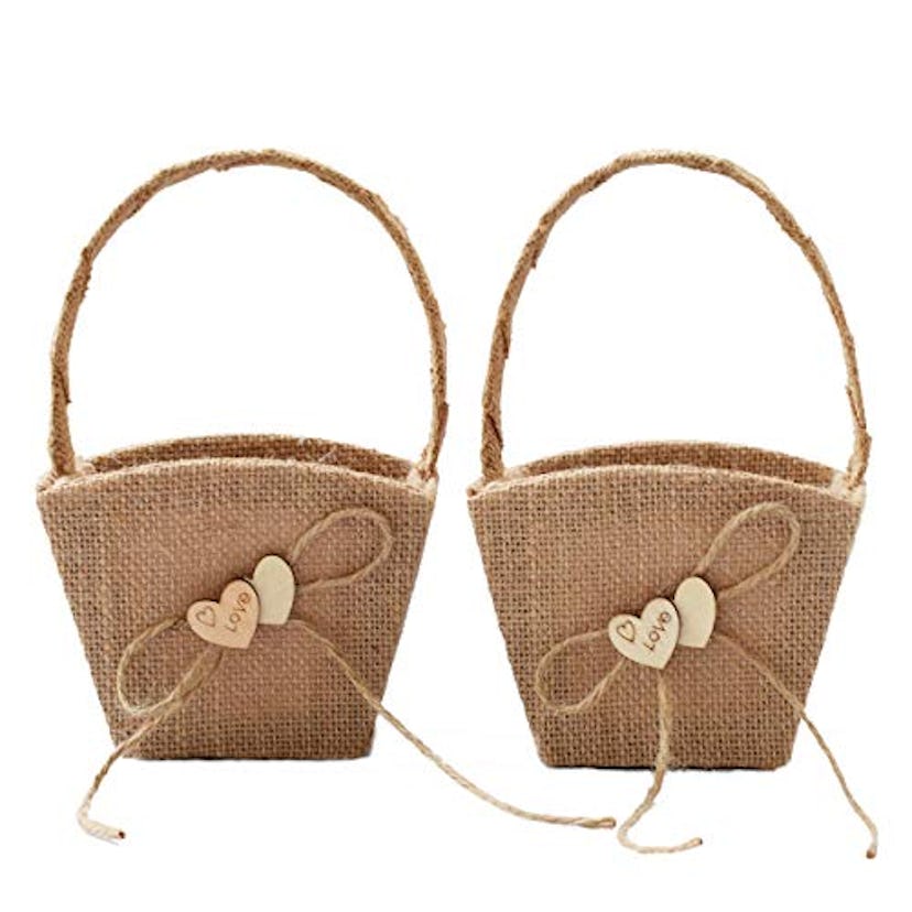 Atailove Two Burlap Baskets