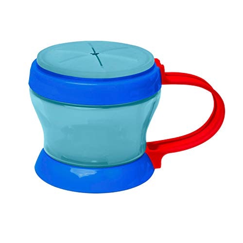 Baby Snack Cup Collapsible Spill Proof Silicone Kids Snack Catcher Lid Con H8Q5 