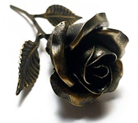 Merhoff & Larkin Bronze Stained Metal Rose