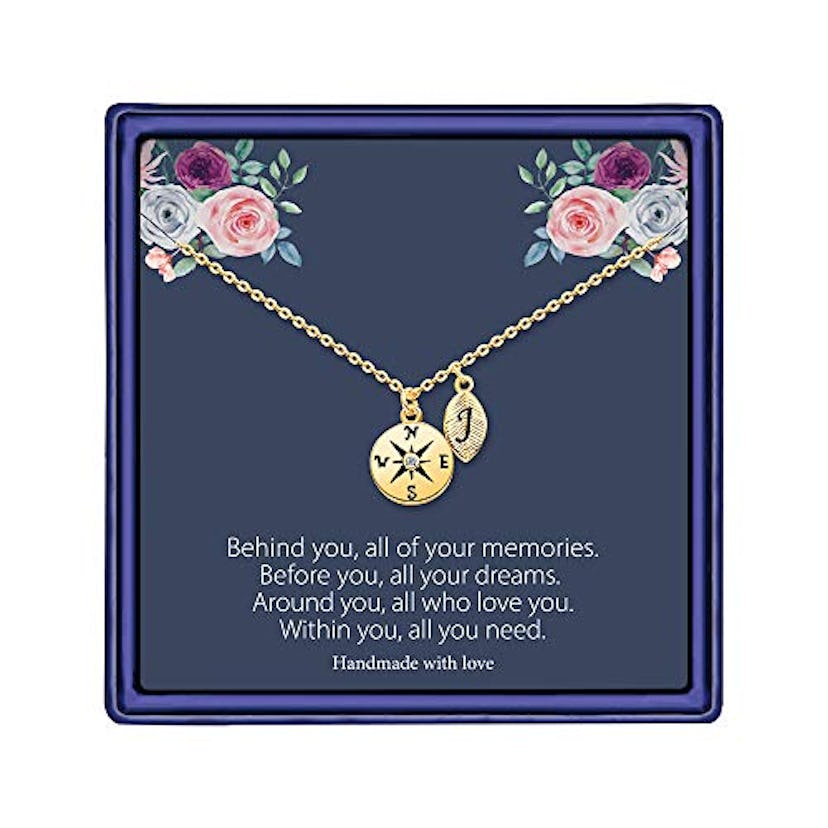 MONOOC Graduation Compass Necklace