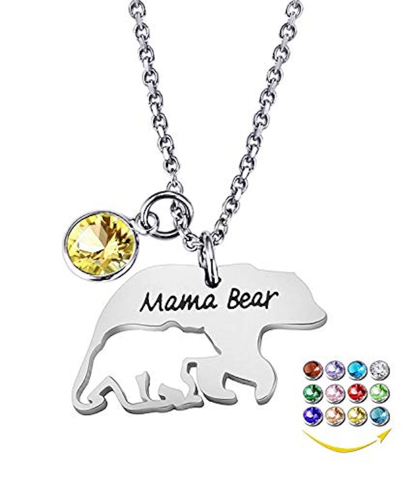 YOUFENG Mama Bear Necklace