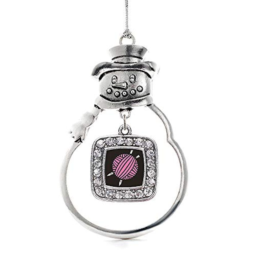 Inspired Silver Knitting Ornament