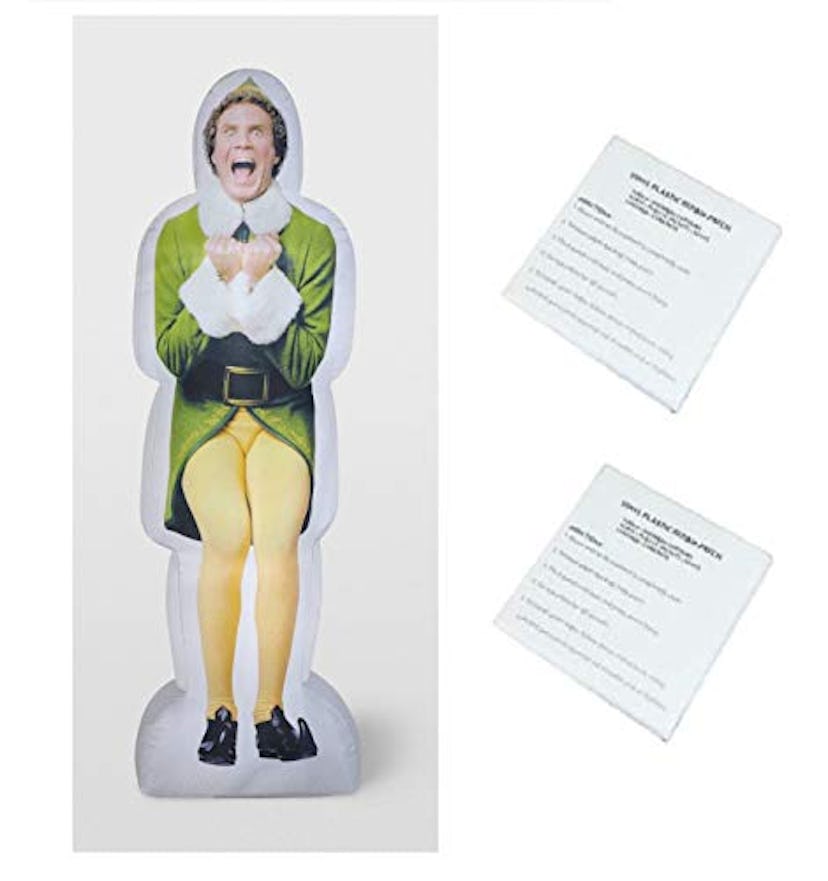 Gemmy Lighted Buddy The Elf 6 Foot Tall Photorealistic Holiday Inflatable