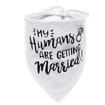 W&O My Humans are Getting Married Dog Bandana