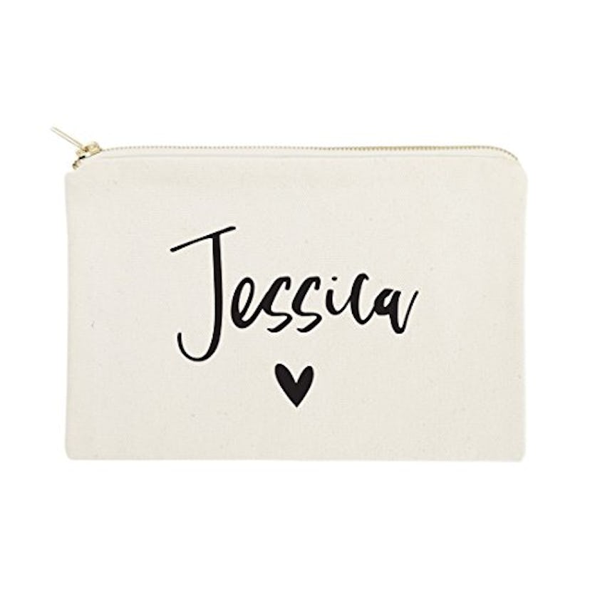 The Cotton & Canvas Co. Personalized Canvas Makeup Bag