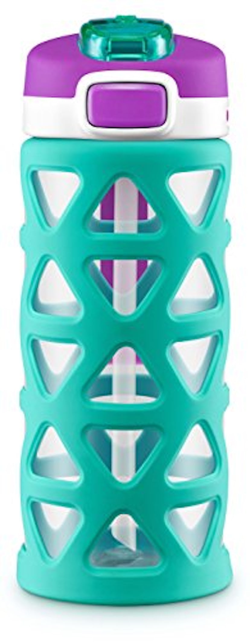 Ello Luna Kids Tritan Plastic Water Bottle with Silicone Sleeve