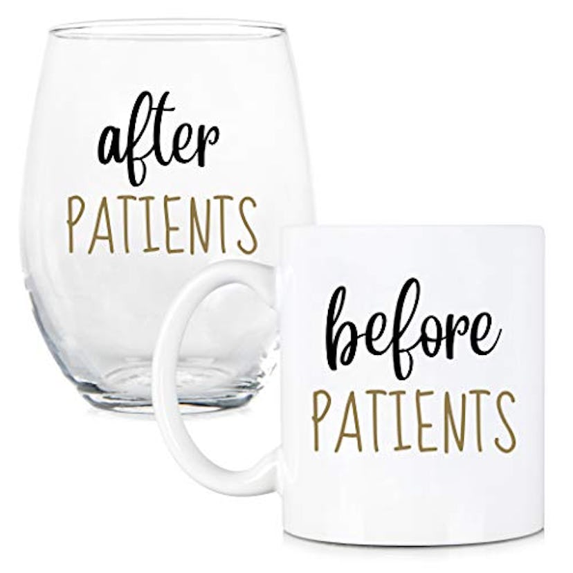 Before Patients, After Patients Glass Set 
