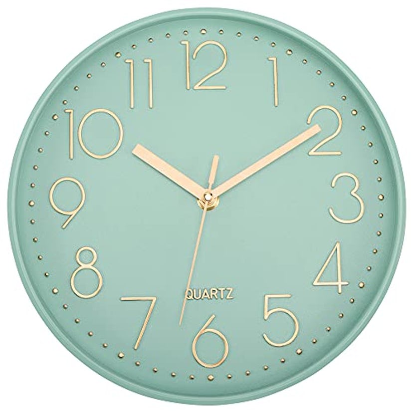 Foxtop 12 Inch Silent Quartz Round Wall Clock 