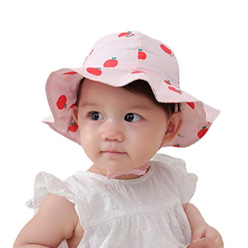 DANMY Baby Girl Wide Brim Bucket Hat