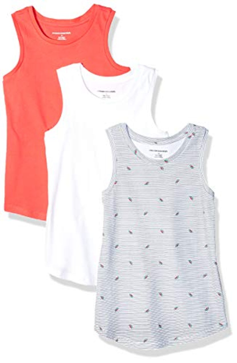 Amazon Essentials Girls' 3-Pack Tank Top