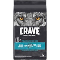 CRAVE Grain Free High Protein Adult Dry Dog Food, White Fish & Salmon