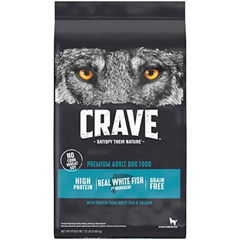 CRAVE Grain Free High Protein Adult Dry Dog Food, White Fish & Salmon