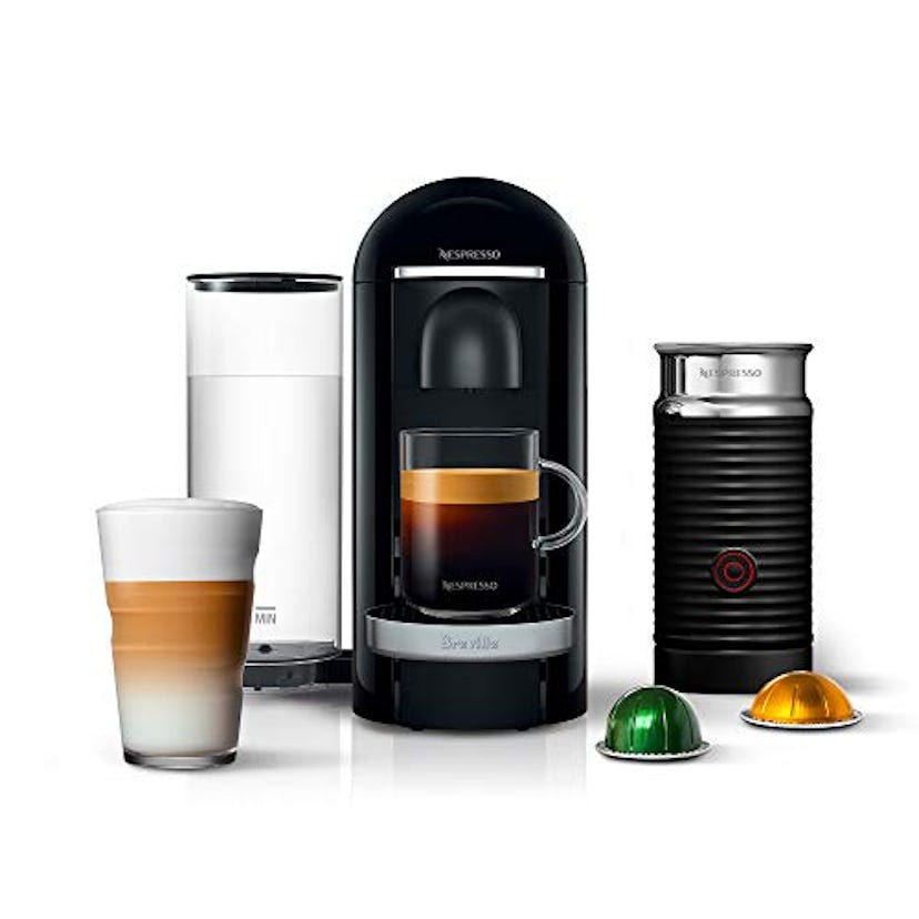 Nespresso VertuoPlus Deluxe Coffee and Espresso Machine Bundle with Aeroccino Milk Frother