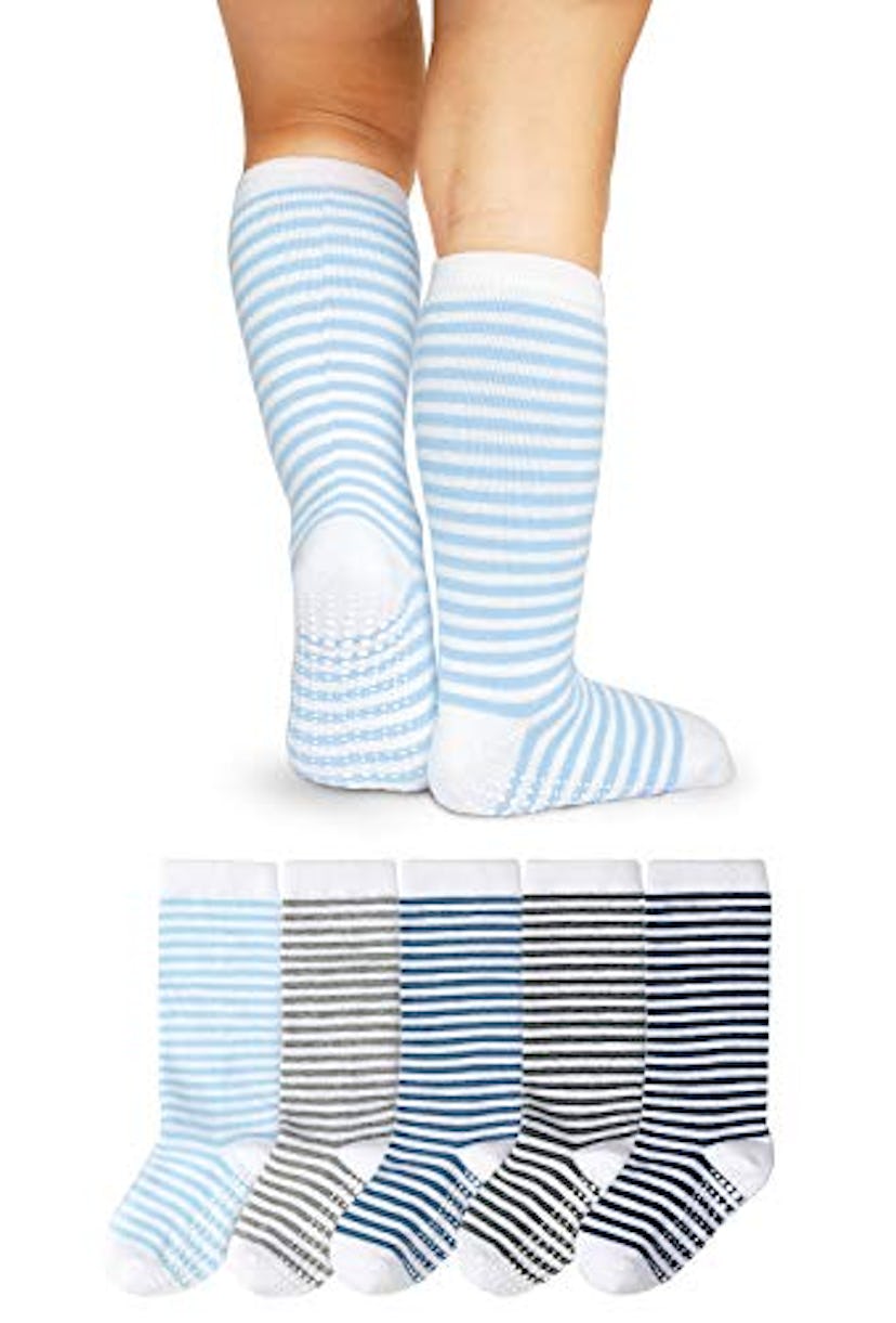 LA Active Knee High Grip Socks