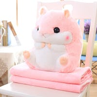 YuniNasi Stuffed Hamster Throw Pillow