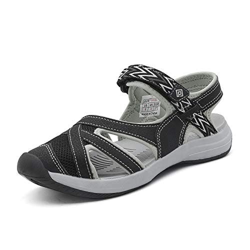 closed toe walking sandals womens