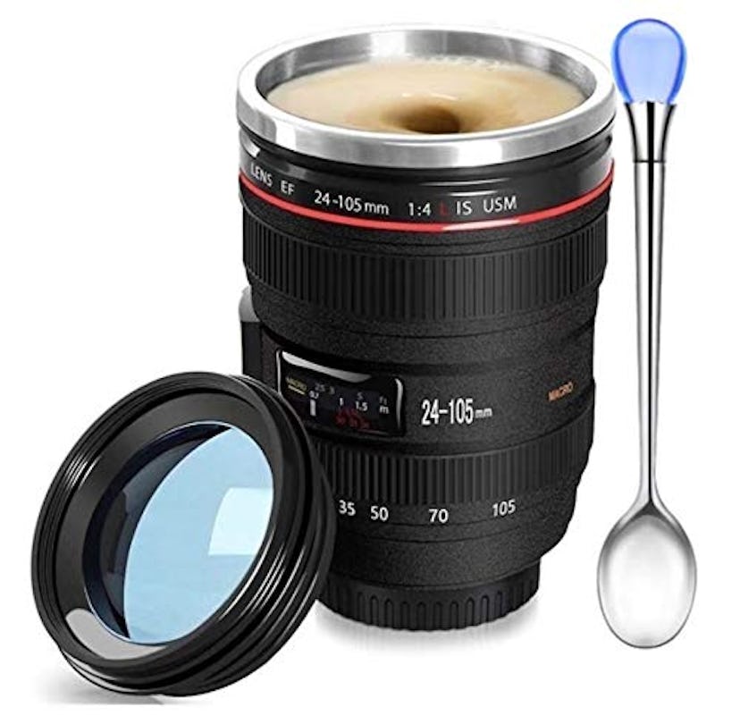 Chasing Y Camera Lens Coffee Thermos