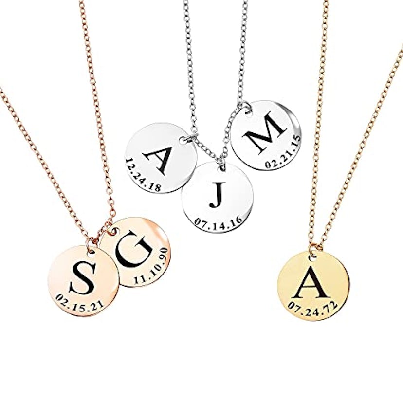 MignonandMignon Initial Disc Coin Necklace