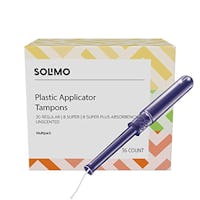 Solimo Plastic Applicator Tampons, Multipack, 36 Count