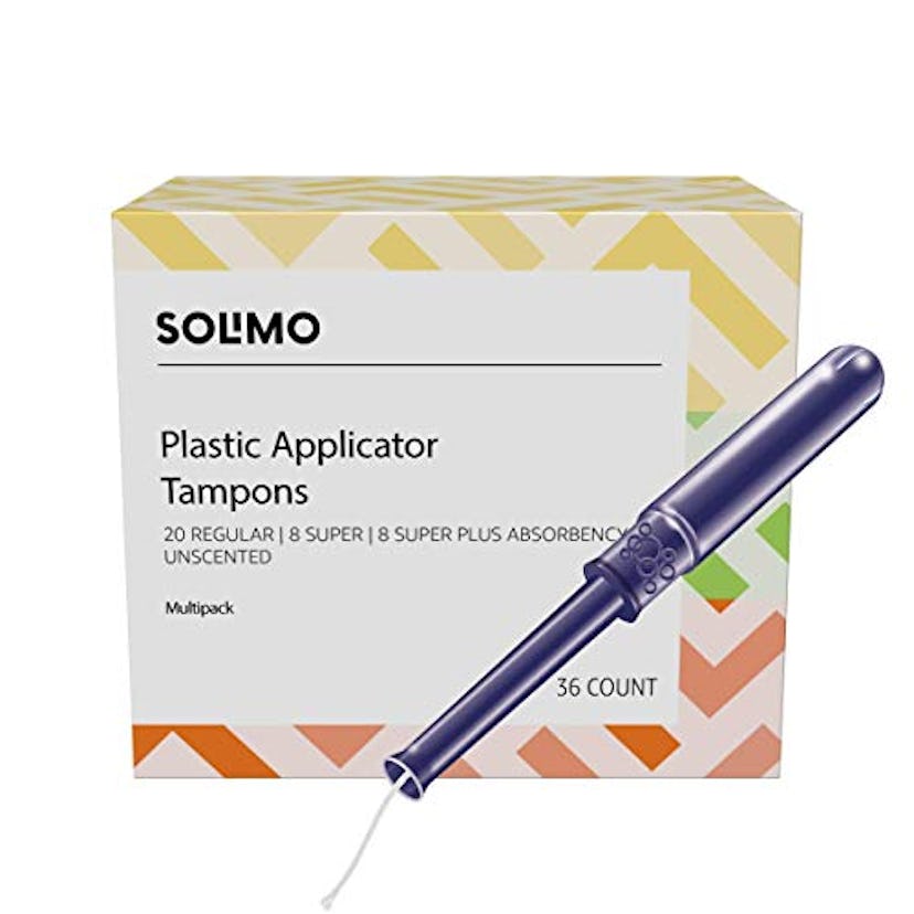 Solimo Plastic Applicator Tampons, Multipack, 36 Count
