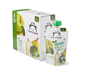 Mama Bear Organic Baby Food (Pear, Apple, Broccoli) Pack of 12 