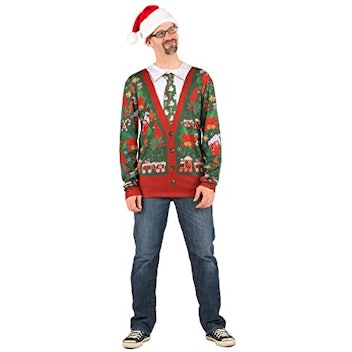 Faux Real Men's 3D Photo-Realistic Ugly Christmas Sweater