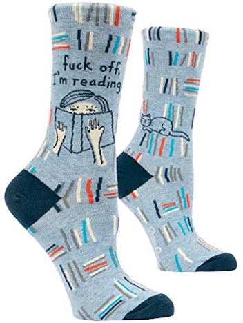 Blue Q “F*ck Off, I'm Reading” Crew Socks