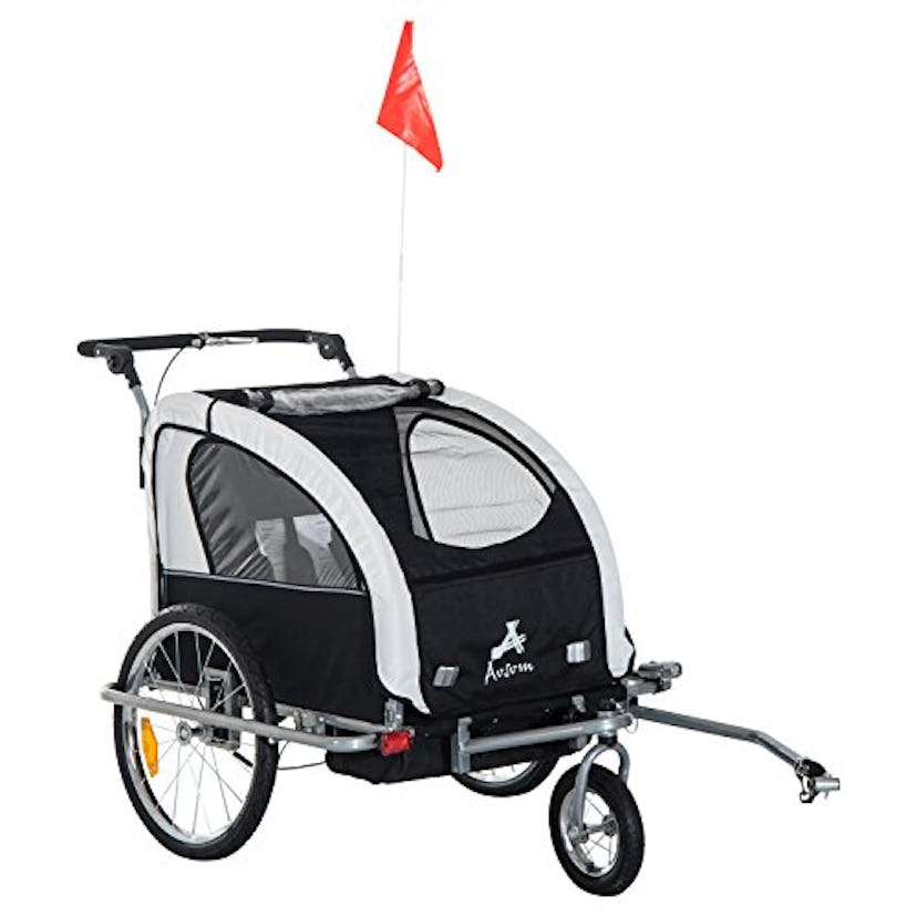 Aosom Elite 2-in-1 Three-Wheel Bicycle Cargo Trailer