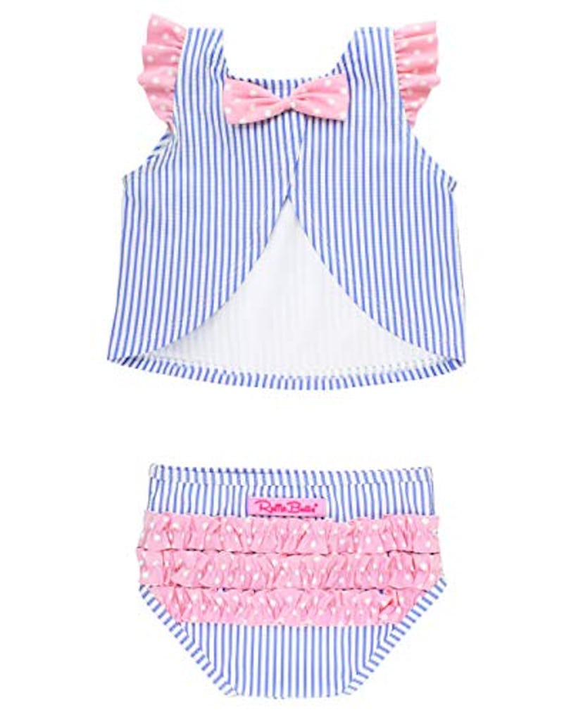 RuffleButts Long-Sleeve One-Piece Swimsuit