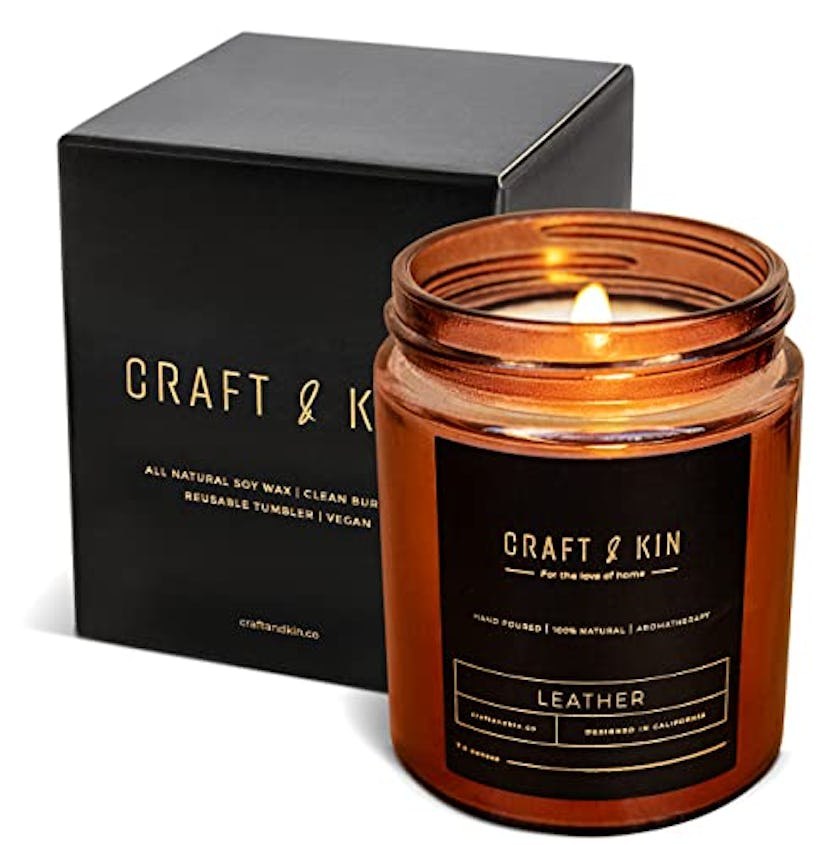 Craft & Kin Leather Scented Candle