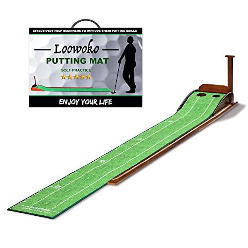 Loowoko Wood Golf Putting Green Mat