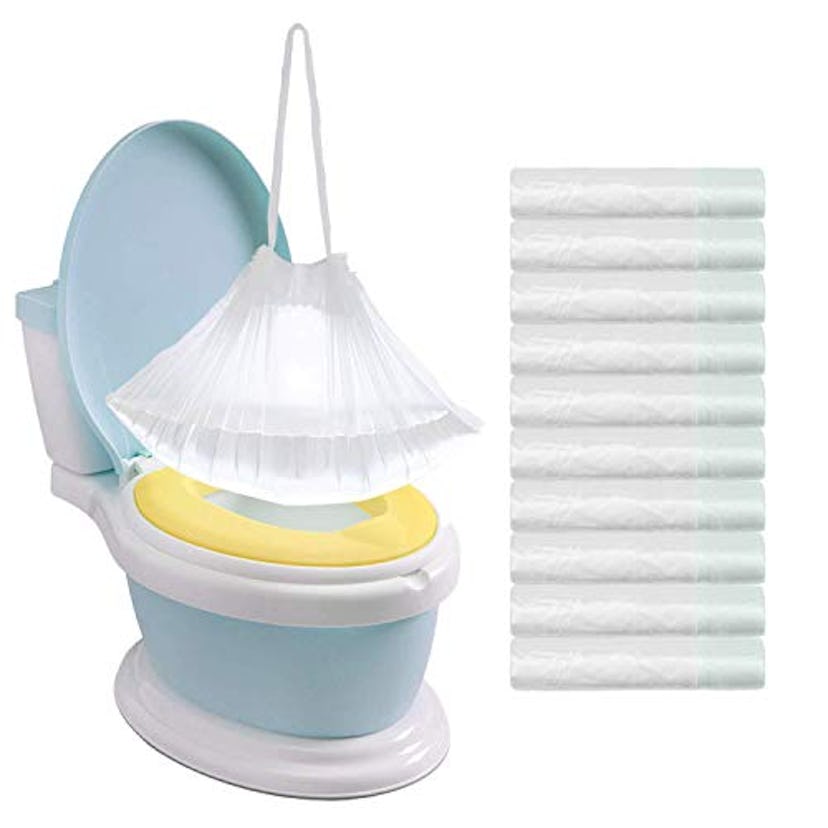 Tebery Portable Potty Chair Liners with Drawstring