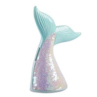 Baby Aspen Reversible Sequin Mermaid Tail Porcelain Piggy Bank