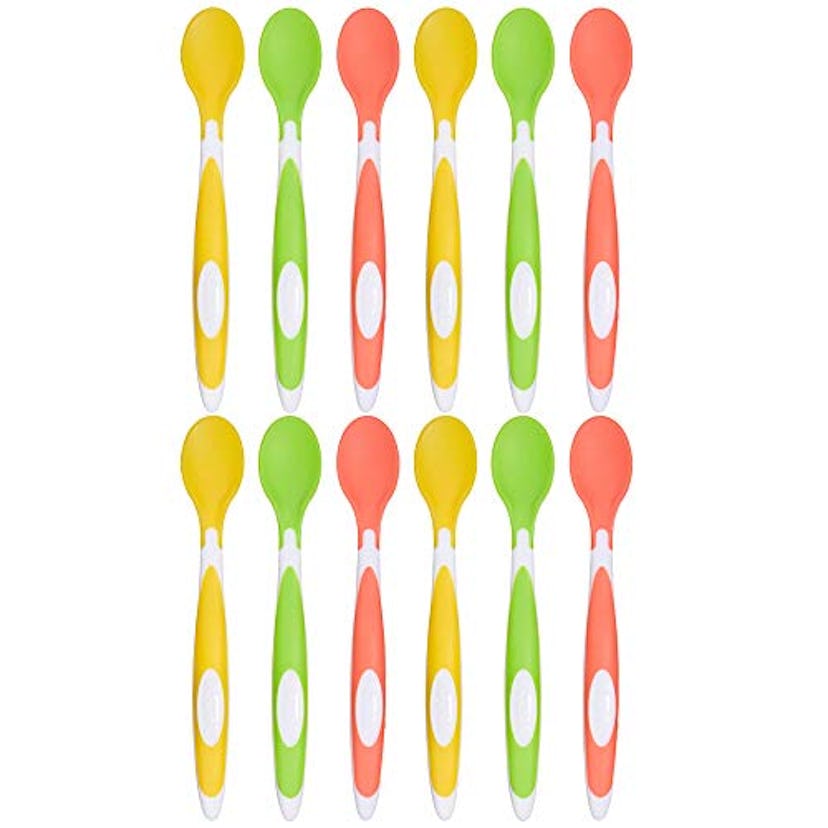 Solimo Soft Tip Baby Spoons (Pack of 12)