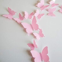 Trubetter 3D Butterfly Removable Mural Stickers Wall Stickers Decal